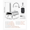 image:imageVEVOR Dual Fuel Pizza Oven Outdoor 12 Inch Wood Fire amp Propane Gas Pizza Oven Pellet amp Propane PizzaMaker with Thermometer Carry Bag Stainless Steel PizzaCook for Outside Camping amp BackyardSilver