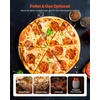 image:imageVEVOR Dual Fuel Pizza Oven Outdoor 16 in Wood Fire amp Propane Gas Pizza Oven Portable Pellet amp Propane PizzaMaker with Thermometer Large Multi Fuel Pizza Cook for Outside Camping amp Backyard16 Inch