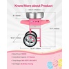 image:imageVEVOR Electric Cotton Candy Machine 1000W Commercial Candy Floss Maker with 205 in Stainless Steel Bowl Sugar Scoop and Drawer Easy Home Use Perfect for Kids Birthday Family Party BluePink