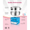 image:imageVEVOR Electric Cotton Candy Machine 1000W Commercial Candy Floss Maker with 205 in Stainless Steel Bowl Sugar Scoop and Drawer Easy Home Use Perfect for Kids Birthday Family Party BlueBlue