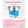 image:imageVEVOR Electric Cotton Candy Machine 1000W Commercial Candy Floss Maker with 205 in Stainless Steel Bowl Sugar Scoop and Drawer Easy Home Use Perfect for Kids Birthday Family Party BlueBlue