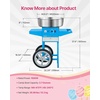 image:imageVEVOR Electric Cotton Candy Machine 1000W Commercial Candy Floss Maker with 205 in Stainless Steel Bowl Sugar Scoop and Drawer Easy Home Use Perfect for Kids Birthday Family Party BlueBlue