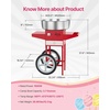 image:imageVEVOR Electric Cotton Candy Machine 1000W Commercial Candy Floss Maker with 205 in Stainless Steel Bowl Sugar Scoop and Drawer Easy Home Use Perfect for Kids Birthday Family Party BlueRed