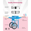 image:imageVEVOR Electric Cotton Candy Machine 1000W Commercial Candy Floss Maker with 205 in Stainless Steel Bowl Sugar Scoop and Drawer Easy Home Use Perfect for Kids Birthday Family Party BlueBlue