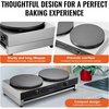image:imageVEVOR Electric Crepe Maker 16Inch Commercial Crepe Machine 1700W Flat Plate Crepe Griddle Nonstick Stainless Steel Pancake Making Machine Desktop Circular Cereals Pancake Stove with Temp Control16 inch Double  3400 W