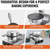 image:imageVEVOR Electric Crepe Maker 16Inch Commercial Crepe Machine 1700W Flat Plate Crepe Griddle Nonstick Stainless Steel Pancake Making Machine Desktop Circular Cereals Pancake Stove with Temp ControlIce Cream Cone  1230 W