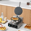 image:imageVEVOR Electric Crepe Maker 16Inch Commercial Crepe Machine 1700W Flat Plate Crepe Griddle Nonstick Stainless Steel Pancake Making Machine Desktop Circular Cereals Pancake Stove with Temp ControlIce Cream Cone  1230 W
