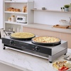 image:imageVEVOR Electric Crepe Maker 16Inch Commercial Crepe Machine 1700W Flat Plate Crepe Griddle Nonstick Stainless Steel Pancake Making Machine Desktop Circular Cereals Pancake Stove with Temp Control16 inch Double  3400 W