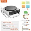 image:imageVEVOR Electric Crepe Maker 16Inch Commercial Crepe Machine 1700W Flat Plate Crepe Griddle Nonstick Stainless Steel Pancake Making Machine Desktop Circular Cereals Pancake Stove with Temp Control16 inch Single  1700 W
