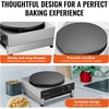 image:imageVEVOR Electric Crepe Maker 16Inch Commercial Crepe Machine 1700W Flat Plate Crepe Griddle Nonstick Stainless Steel Pancake Making Machine Desktop Circular Cereals Pancake Stove with Temp Control16 inch Single  1700 W