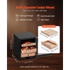 image:imageVEVOR Electric Humidor 50L 300 Counts Electric Cigar Humidor Cabinet with Compressor Cooling Constant Humidity amp Temperature Control Spanish Cedar Wood Shelves amp Drawers 2 Layers for Household50L