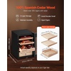 image:imageVEVOR Electric Humidor 70L 400 Counts Electric Cigar Humidor Cabinet with Compressor Cooling Constant Humidity amp Temperature Control Spanish Cedar Wood Shelves amp Drawers 4 Layers for HouseholdBlack