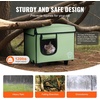 image:imageVEVOR Elevated Heated Cat House Cuboid Kitty Shelter 900D Oxford Cloth Foldable Cat Shelter with Heated Pad for Winter to Stay Warm amp Cozy Light Green Middle16 L x 13 W x 15 H