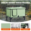 image:imageVEVOR Elevated Heated Cat House Cuboid Kitty Shelter 900D Oxford Cloth Foldable Cat Shelter with Heated Pad for Winter to Stay Warm amp Cozy Light Green Middle25 L x 13 W x 16 H