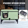 image:imageVEVOR Elevated Heated Cat House Cuboid Kitty Shelter 900D Oxford Cloth Foldable Cat Shelter with Heated Pad for Winter to Stay Warm amp Cozy Light Green Middle25 L x 13 W x 16 H