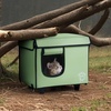 image:imageVEVOR Elevated Heated Cat House Cuboid Kitty Shelter 900D Oxford Cloth Foldable Cat Shelter with Heated Pad for Winter to Stay Warm amp Cozy Light Green Middle16 L x 13 W x 15 H