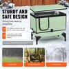 image:imageVEVOR Elevated Heated Cat House Cuboid Kitty Shelter 900D Oxford Cloth Foldable Cat Shelter with Heated Pad for Winter to Stay Warm amp Cozy Light Green Middle25 L x 13 W x 16 H