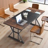 image:imageVEVOR Executive Desk 709 x 315 inch Large Computer Desk PC Workstation for Home Office Modern Simple Wood Laptop Study Writing Table Metal Frame Business Furniture Rustic Brown and Black708  315