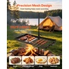 image:imageVEVOR Folding Campfire Grill Heavy Duty Steel Mesh Grate 224 Portable Camping Grates Over Fire Pit Camp Fire Cooking Equipment with Legs Carrying Bag Grilling Rack for Outdoor Open Flame Cooking2412 inch Swivel