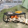 image:imageVEVOR Folding Campfire Grill Heavy Duty Steel Mesh Grate 224 Portable Camping Grates Over Fire Pit Camp Fire Cooking Equipment with Legs Carrying Bag Grilling Rack for Outdoor Open Flame Cooking22411 inch
