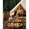 image:imageVEVOR Folding Campfire Grill Heavy Duty Steel Mesh Grate 224 Portable Camping Grates Over Fire Pit Camp Fire Cooking Equipment with Legs Carrying Bag Grilling Rack for Outdoor Open Flame Cooking2415 inch Folding