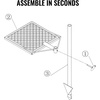 image:imageVEVOR Folding Campfire Grill Heavy Duty Steel Mesh Grate 224 Portable Camping Grates Over Fire Pit Camp Fire Cooking Equipment with Legs Carrying Bag Grilling Rack for Outdoor Open Flame Cooking1616 inch