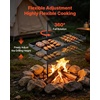 image:imageVEVOR Folding Campfire Grill Heavy Duty Steel Mesh Grate 224 Portable Camping Grates Over Fire Pit Camp Fire Cooking Equipment with Legs Carrying Bag Grilling Rack for Outdoor Open Flame Cooking2412 inch Swivel