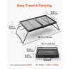 image:imageVEVOR Folding Campfire Grill Heavy Duty Steel Mesh Grate 224 Portable Camping Grates Over Fire Pit Camp Fire Cooking Equipment with Legs Carrying Bag Grilling Rack for Outdoor Open Flame Cooking2415 inch Folding