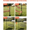 image:imageVEVOR Folding Campfire Grill Heavy Duty Steel Mesh Grate 224 Portable Camping Grates Over Fire Pit Camp Fire Cooking Equipment with Legs Carrying Bag Grilling Rack for Outdoor Open Flame Cooking1616 inch Swivel Upgraded