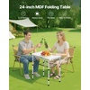 image:imageVEVOR Folding Camping Table Adjustable Height Aluminum MDF Outdoor Portable Lightweight for Cooking Beach Picnic Travel 24 x 16 inchSilver1