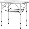 image:imageVEVOR Folding Camping Table Adjustable Height Aluminum MDF Outdoor Portable Lightweight for Cooking Beach Picnic Travel 24 x 16 inchSilver1