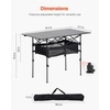 image:imageVEVOR Folding Camping Table Portable Roll Up Side Tables Lightweight Aluminum Beach Table for Outdoor BBQ Tailgating Picnic Travel 47 inchBlackBlack