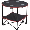image:imageVEVOR Folding Camping Table Portable Roll Up Side Tables Lightweight Aluminum Beach Table for Outdoor BBQ Tailgating Picnic Travel 47 inchBlackRed