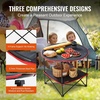 image:imageVEVOR Folding Camping Table Portable Roll Up Side Tables Lightweight Aluminum Beach Table for Outdoor BBQ Tailgating Picnic Travel 47 inchBlackRed