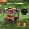 image:imageVEVOR Folding Camping Table Portable Roll Up Side Tables Lightweight Aluminum Beach Table for Outdoor BBQ Tailgating Picnic Travel 47 inchBlackRed