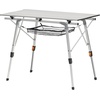image:imageVEVOR Folding Camping Table Portable Roll Up Side Tables Lightweight Aluminum Beach Table for Outdoor BBQ Tailgating Picnic Travel 47 inchBlackSilver