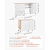 image:imageVEVOR Folding Sewing Table Multipurpose Sewing Machine Table with Compact Design Wheels Shelves Storage Trays Wooden Pegs and Magnetic Doors Sewing Desk Cabinet for Sewing Machine WhiteNatural White w Cabinet