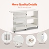 image:imageVEVOR Folding Sewing Table Multipurpose Sewing Machine Table with Compact Design Wheels Shelves Storage Trays Wooden Pegs and Magnetic Doors Sewing Desk Cabinet for Sewing Machine WhiteWhite wo Cabinet