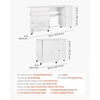 image:imageVEVOR Folding Sewing Table Multipurpose Sewing Machine Table with Compact Design Wheels Shelves Storage Trays Wooden Pegs and Magnetic Doors Sewing Desk Cabinet for Sewing Machine WhiteWhite w Cabinet