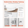 image:imageVEVOR Folding Sewing Table Multipurpose Sewing Machine Table with Compact Design Wheels Shelves Storage Trays Wooden Pegs and Magnetic Doors Sewing Desk Cabinet for Sewing Machine WhiteWhite w Cabinet