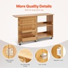 image:imageVEVOR Folding Sewing Table Multipurpose Sewing Machine Table with Compact Design Wheels Shelves Storage Trays Wooden Pegs and Magnetic Doors Sewing Desk Cabinet for Sewing Machine WhiteBrown wo Cabinet