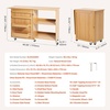 image:imageVEVOR Folding Sewing Table Multipurpose Sewing Machine Table with Compact Design Wheels Shelves Storage Trays Wooden Pegs and Magnetic Doors Sewing Desk Cabinet for Sewing Machine WhiteBrown wo Cabinet
