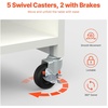 image:imageVEVOR Folding Sewing Table Multipurpose Sewing Machine Table with Compact Design Wheels Shelves Storage Trays Wooden Pegs and Magnetic Doors Sewing Desk Cabinet for Sewing Machine WhiteWhite wo Cabinet