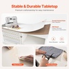 image:imageVEVOR Folding Sewing Table Multipurpose Sewing Machine Table with Compact Design Wheels Shelves Storage Trays Wooden Pegs and Magnetic Doors Sewing Desk Cabinet for Sewing Machine WhiteWhite wo Cabinet