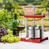 image:imageVEVOR Fruit Wine Press 088 Gallon336L 2 Stainless Steel Barrels Manual Juice Maker Cider Apple Grape Tincture Vegetables Honey Olive Oil Making Press with THandle for Outdoor Kitchen and HomeStainless 088Gal