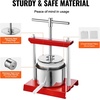 image:imageVEVOR Fruit Wine Press 088 Gallon336L 2 Stainless Steel Barrels Manual Juice Maker Cider Apple Grape Tincture Vegetables Honey Olive Oil Making Press with THandle for Outdoor Kitchen and HomeStainless 088Gal