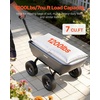 image:imageVEVOR Garden Dump Cart 1200 lbs Poly Dump Cart 7 Cu Ft Garden Carts Dumps Wagon with 2in1 Convertible Handle 90 QuickDumps Mechanism 180 Swivel Wheels Yard Wagon for Plants Soil Crops