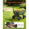 image:imageVEVOR Garden Dump Cart 1200 lbs Poly Dump Cart 7 Cu Ft Garden Carts Dumps Wagon with 2in1 Convertible Handle 90 QuickDumps Mechanism 180 Swivel Wheels Yard Wagon for Plants Soil Crops