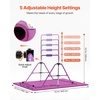 image:imageVEVOR Gymnastic Bars for Kids 140 lbs Capacity Folding Training Kip Bar with Mat 5 Adjustable Height Gymnastic Horizontal Bar Home Training Equipment for Indoor Outdoor Easy AssemblePurple Mat