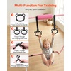 image:imageVEVOR Gymnastic Bars for Kids 140 lbs Capacity Folding Training Kip Bar with Mat 5 Adjustable Height Gymnastic Horizontal Bar Home Training Equipment for Indoor Outdoor Easy AssemblePink